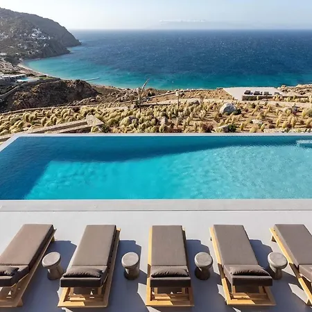 Astounding Mykonos 6 Bedrooms Brandy Private Infinity Pool Stunning Sea Views Elia Villa