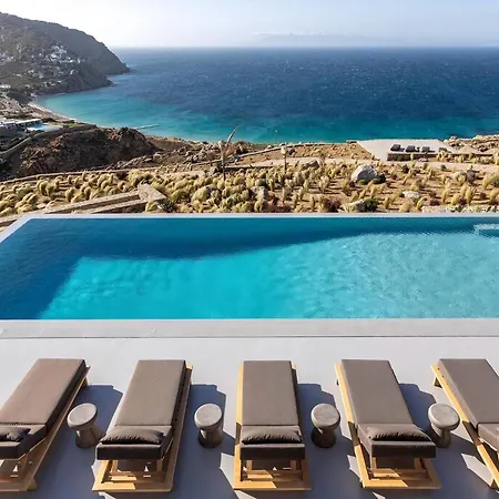 Astounding Mykonos 6 Bedrooms Brandy Private Infinity Pool Stunning Sea Views Elia Villa